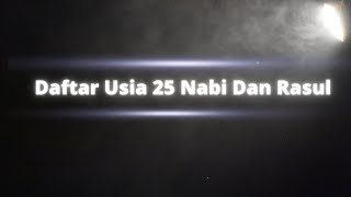 Usia 25 Nabi dan Rasul #shorts