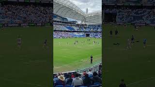 NZ Warriors pré-game warm-up.