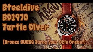 Bronze STEEL DIVE 1970 Automatic Watch, is the Turtle Diver Better than Seiko? best diving watch?