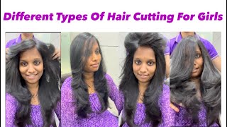 Different Types Of Hair Cutting For Girls | Butterfly Haircut 🦋#explore #youtubevideo #sanask