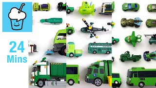 Green vehicles review with lego playmobil tomica transformers