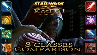 KotFE 1: all 8 classes comparison