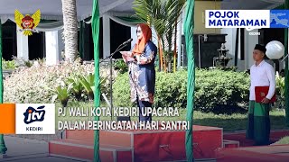 KEDIRI - Pj Wali Kota Kediri Upacara Dalam Peringatan Hari Santri