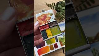 Tiny watercolor palette 🎨 #watercolorideas #watercolorpalette #watercolorartwork