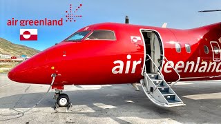 AIR GREENLAND | Kangerlussuaq to Nuuk | Seat 3A + JUMPSEAT view | Dash 8-200