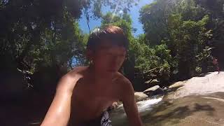 Sliding in Waterfall