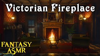 🔥 Ambience ASMR | Victorian Fireplace Ambience ⛈ Rain on Glass, Fireplace (😴 Cosy Ambience ASMR 😴)