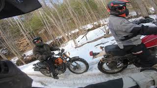 Adventure and Dualsport Motorcycles in the snow? In March? In Canada?