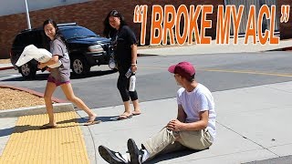 Falling Off Skateboards In Front of College Students Prank!