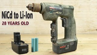 Vintage Drill & Battery Restoration  | Bosch PBM 7.2V rebuild NiCd to Li-Ion