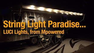 Best String Lights for your RV Awning -- LUCI String Lights by Mpowerd -- Detailed review & photos