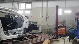 Lexus NX Вытягиваем передний лонжерон / Lexus NX  Repair front spar.