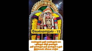 வேல்மாறல்-15| சுரர்க்கு(ம்) முநி வரர்க்கு(ம்) மக| #velmaaral #வேல்மாறல் #shorts #murugan #muruga