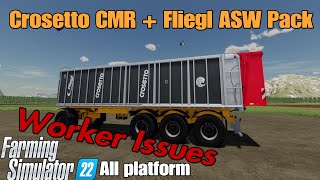 Crosetto CMR + Fliegl ASW Pack / FS22 mod for all platforms