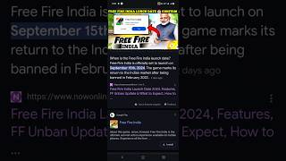 free fire launch date/ free fire india new release date  / free fire india kab aayega #freefireindia