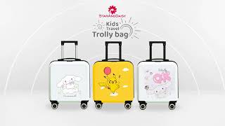 StarAndDaisy Kids Trolley Suitcase – Children Travel Luggage Bag with 360° Universal Wheels