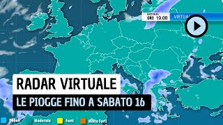 Radar Virtuale: le piogge fino a sabato 16 novembre