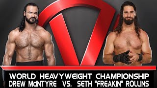 Wwe2k24 Seth Rollins vs drew Mcintyre world heavyweight championship match