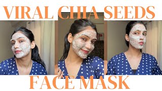 I tried the viral chia seeds face mask 😍| works or not ? 🤔