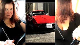 Diana Cranking her Classic Corvette to go for a Drive | Coldstart Stalling Revving Old Car