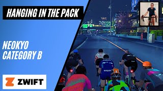 Trying to Hold On With the Front Pack // Category B // Zwift Race // Neokyo Twilight Harbor