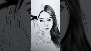 how to draw a girl sketch on paper part 3 | 3d art zone #shorts #art #shortsfeed #sketch #drawing