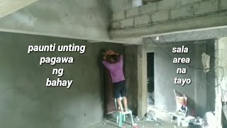 paunti unting pagawa ng bahay _ sala area