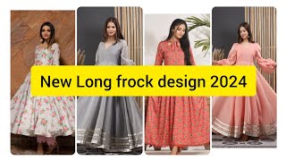 New lawn long frock designs 2024 | anarkali plain frocks | New long frock design for girls