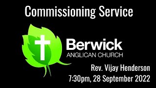 28 September 2022, Commissioning Service for Vijay Henderson