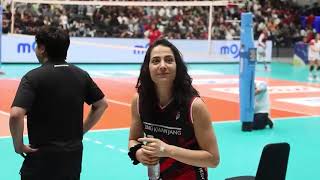 Gia Hadir Bersama Tim Red Spark di Fun Volleyball di Indonesia Arena