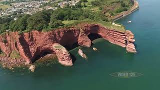 Dawlish coast from a helicopter following a GWR IET.