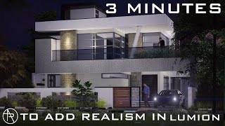 5 lumion rendering tips and tricks to add realism in 3 MINUTES | photorealistic render | effects