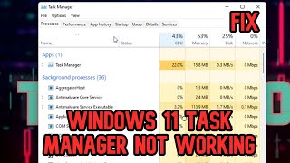 Fixed Windows 11 Task Manager Not Working ! (Easy Fix) 2024 !