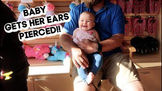 BABY GETS HER EARS PIERCED!!! // 6 MONTHS OLD // Mama Approved