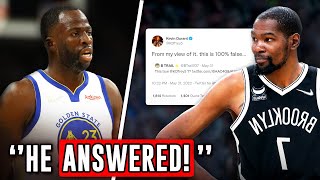 You Won't Believe What KD Responds To Draymond Green IS!!