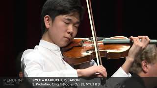 Kyota Kakiuchi performing Prokofiev's Five Melodies, Op. 35, Nos. 1, 2 and 3