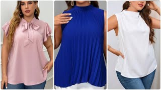 Espectaculares Ideas de Blusas Casuales Sin Mangas /Tallas Grandes y bonitas