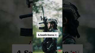 Top 5 countries with most beautiful female soldiers 👮‍♀️ #shots #army