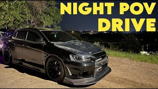 NIGHT POV DRIVE IN MY BIG TURBO EVO (CRZY SPOOL SOUND)