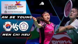 An Se Young (KOR) vs Wen Chi Shu (TPE) | Singapore Open 2024 | Highlight R16