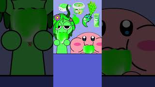 KIRBY VS VINERIA INCREDIBOX SPRUNKI - GREEN EMOJI MUKBANG - KIRBY ANIMATION