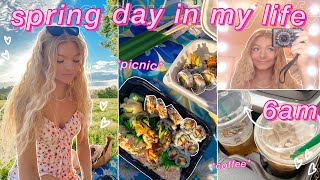 6AM PRODUCTIVE DAY IN MY LIFE!! *spring picnic, mini haul, sushi +more!*