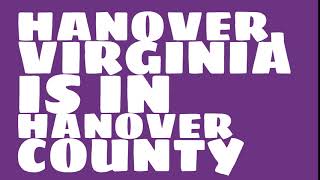 What county is Hanover, Virginia in?