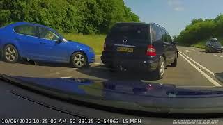 Dashcam catches near crash