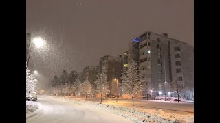 СНЕЖНАЯ  ЗИМА ХЕЛЬСИНКИ  ЯНВАРЬ 22  HELSINKI