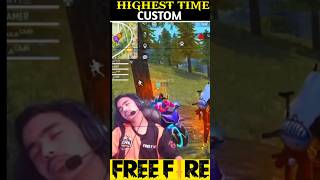 WORLD'S 😱 HIGHEST TIME COSTUM ☠️! In Free Fire  #trending #freefire#youtube