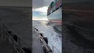 World biggest Container Ship Sailing in Calm Sea #sailing #ship #merchantnavy. #shorts