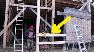 OH NO..I Was Worried About This For A While.  Post And Beam Building. Off Grid Homesteading.