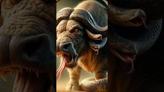 Incredible fusion||Ai creates Buffalo-Snake hybrid #aicreations #marvel #hybrid #fyp