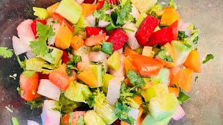 Green healthy salad/vegetables salad /Indian style mei bnnye salad #greensalad #youtube #vegetables